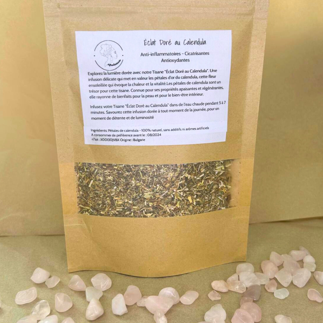 Tisane Éclat Doré au Calendula – Luminosité et Soin Naturel