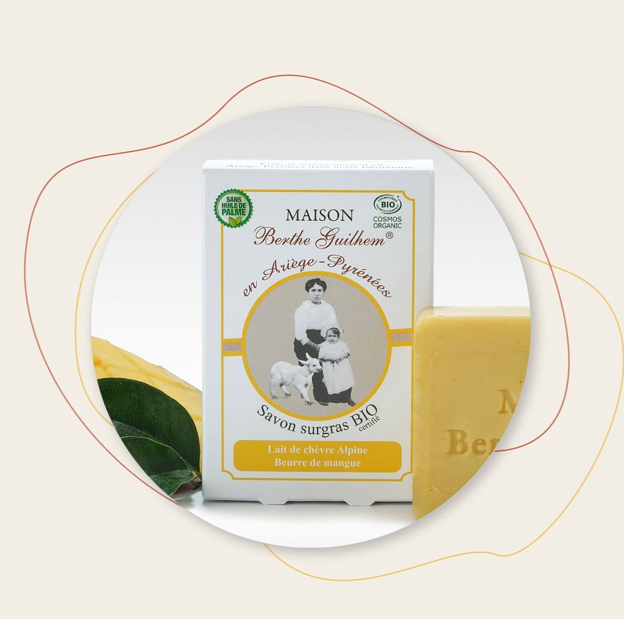 Savon lait de chèvre Alpine beurre de mangue