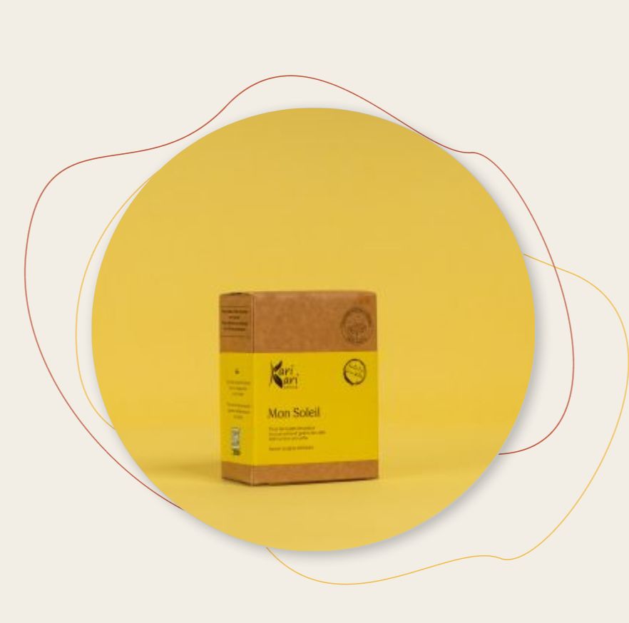 Savon mon soleil Curcuma et grains de café Kari Kari