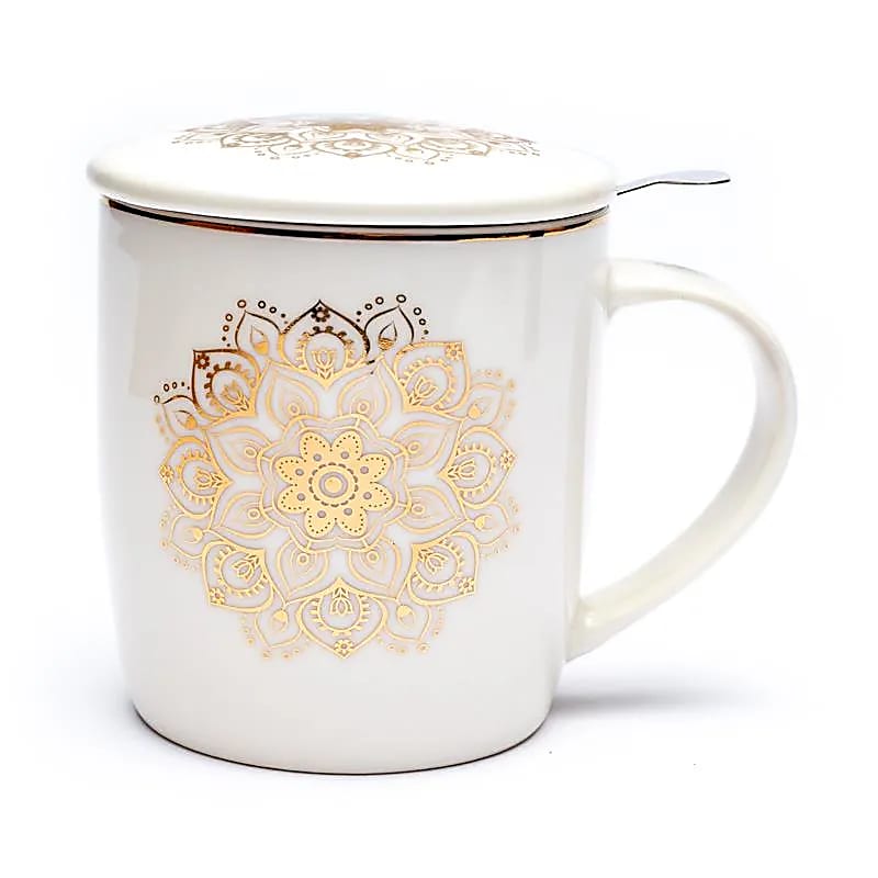 Tasse/ Mug avec un Symbole spirituel - Porcelaine Fine