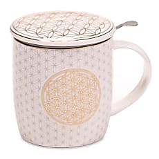 Tasse/ Mug avec un Symbole spirituel - Porcelaine Fine