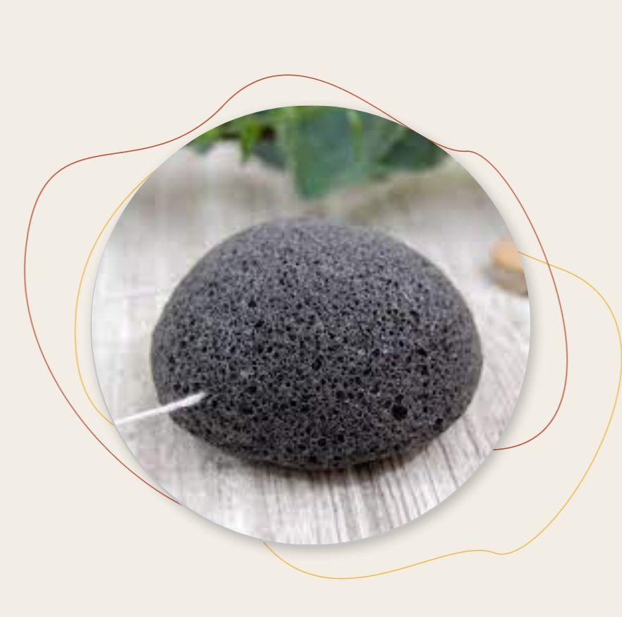 Éponge Konjac Charbon Tilali