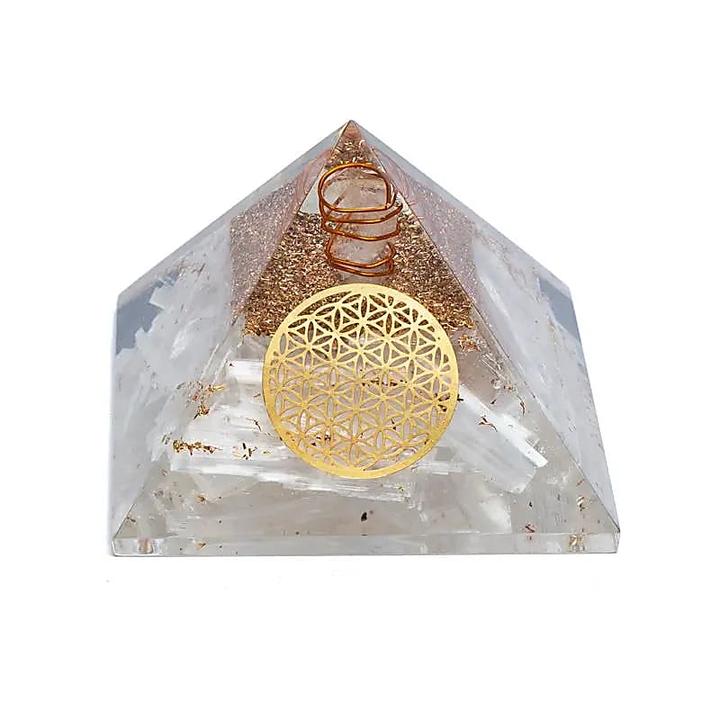 Pyramide Orgonite en Œil de Tigre – Protection Énergétique et Harmonisation des Émotions