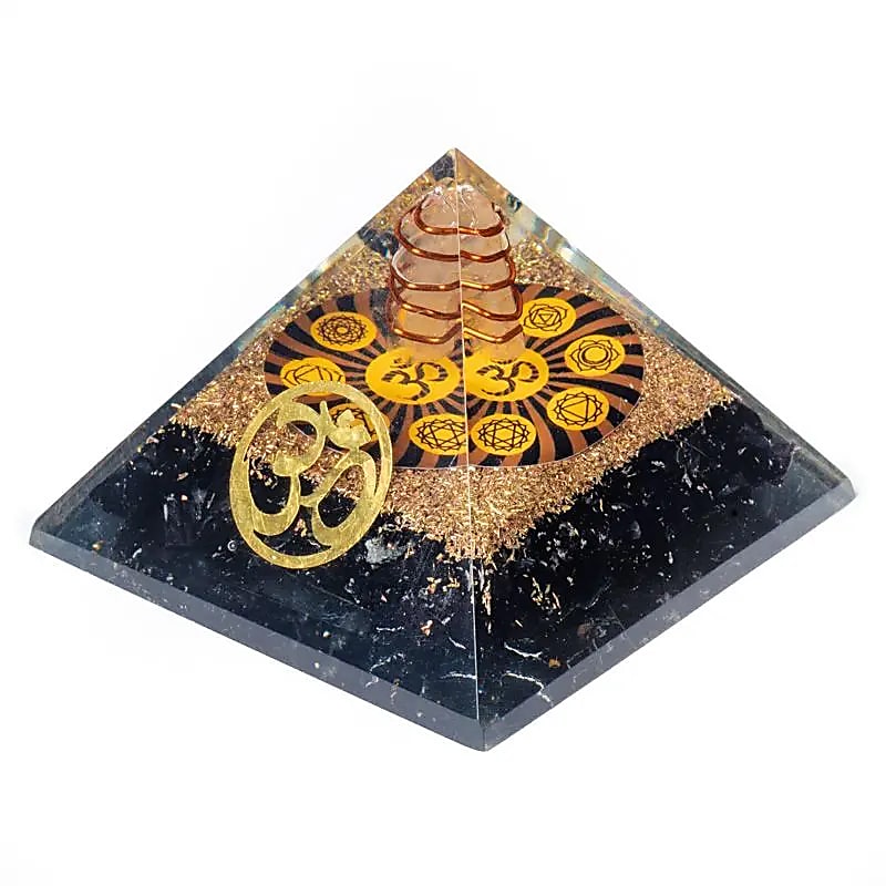 Pyramide Orgonite en Œil de Tigre – Protection Énergétique et Harmonisation des Émotions