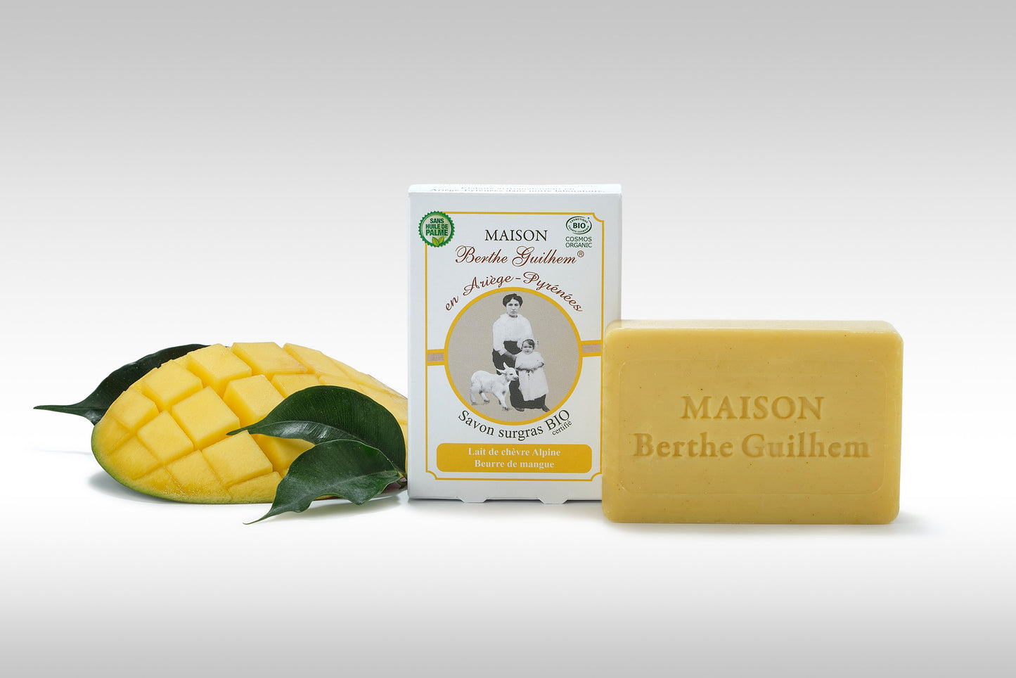 Savon Lait de Chèvre Alpine & Beurre de Mangue Bio - Maison Berthe Guilhem